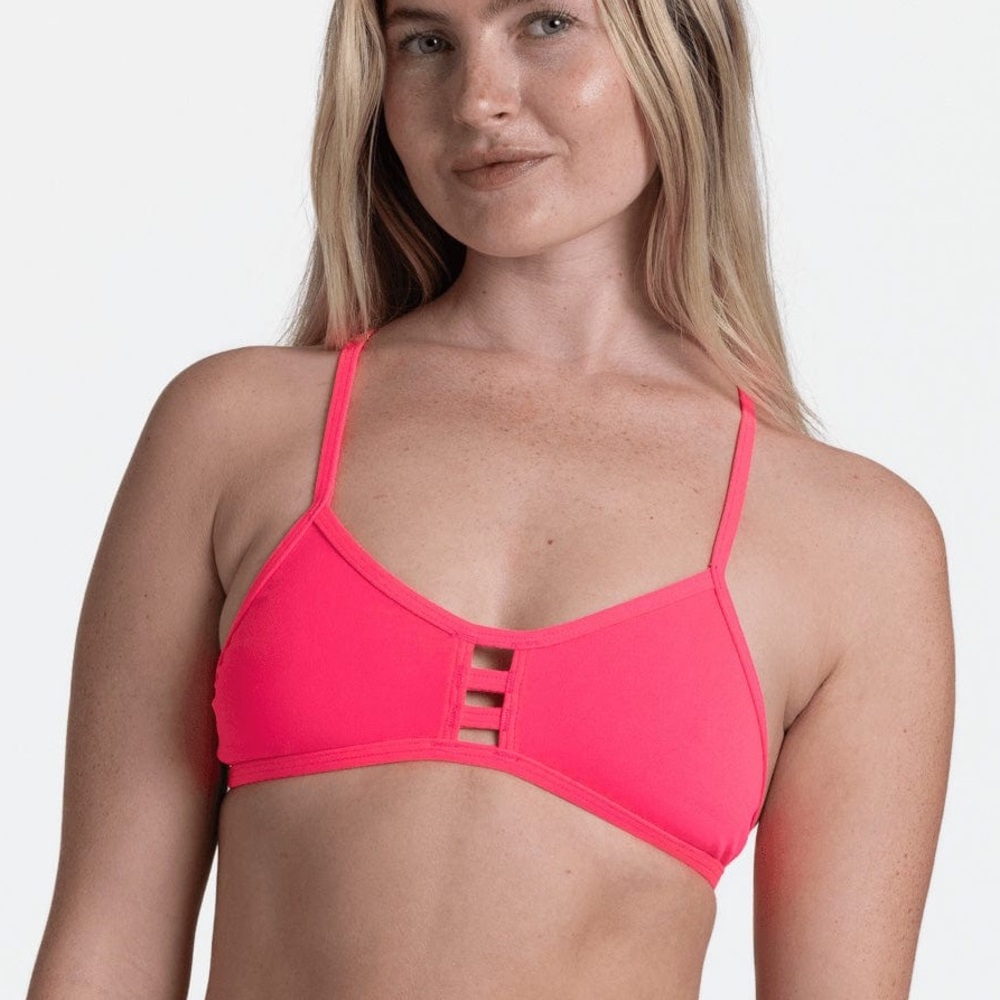 JOLYN TOMCAT BIKINI TOP - HOT PINK